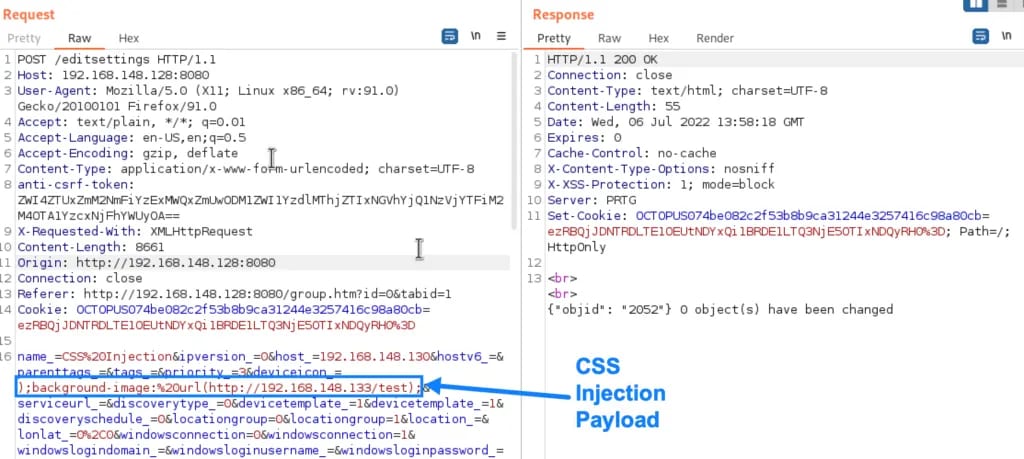 CSS Injection Payload