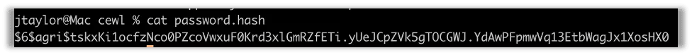 Sample password hash