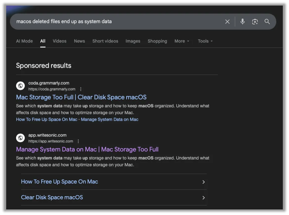Sponsored Search Result that is Actually Malware