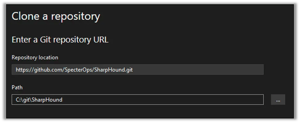 Entering the GitHub Location for the Repository to Clone