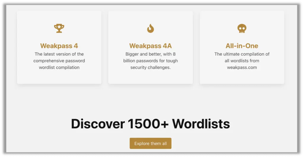 Weakpass website