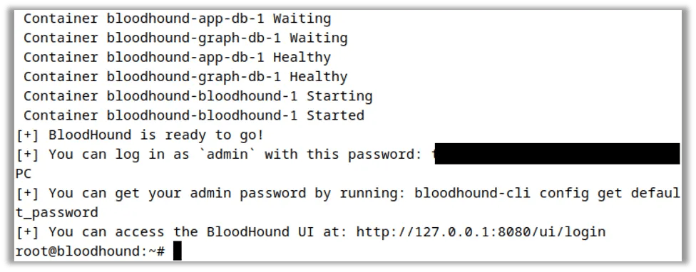 Script Ends by Revealing BloodHound UI Password