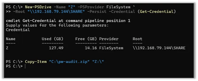 Copying Over the Two Zip Files