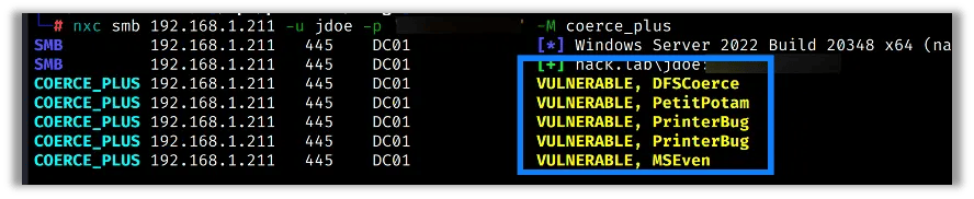 coerce_plus Testing for Authentication Coercion Vulnerabilities