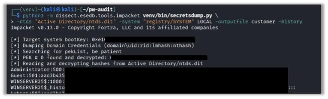 Converting the NTDS File for Cracking