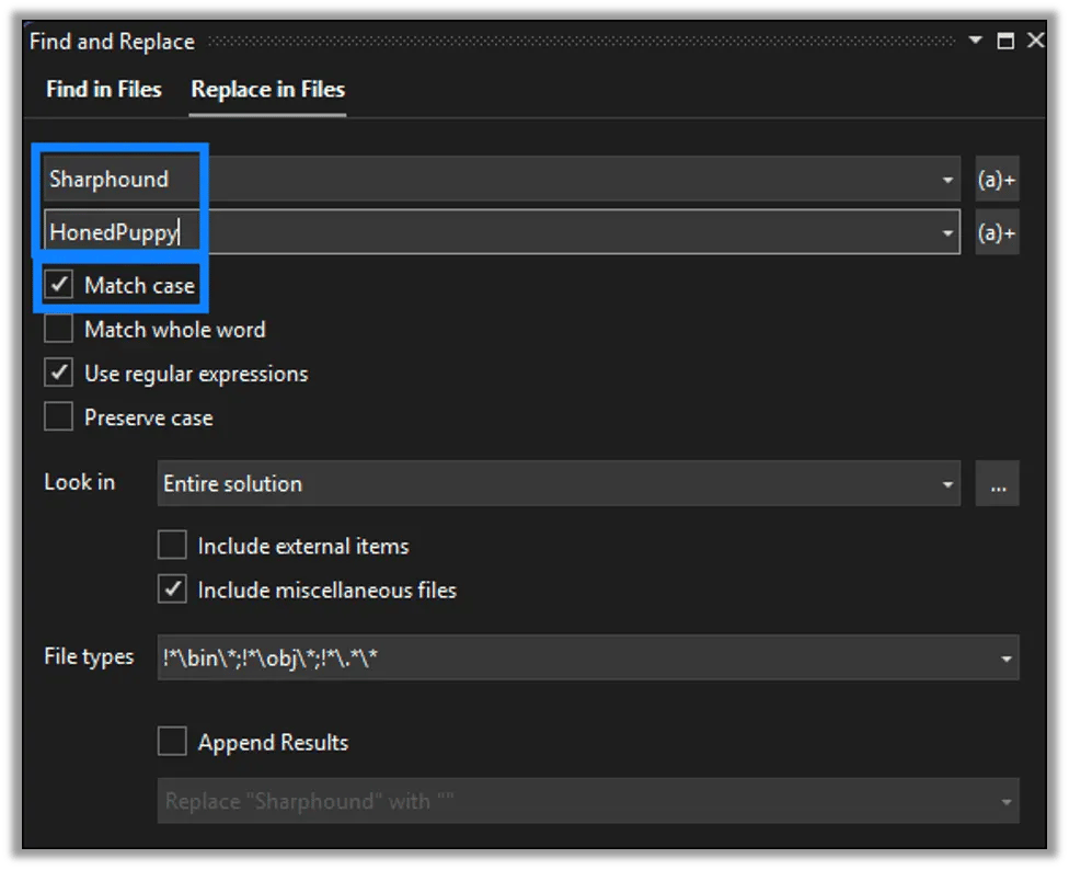 Replacing the Known Names