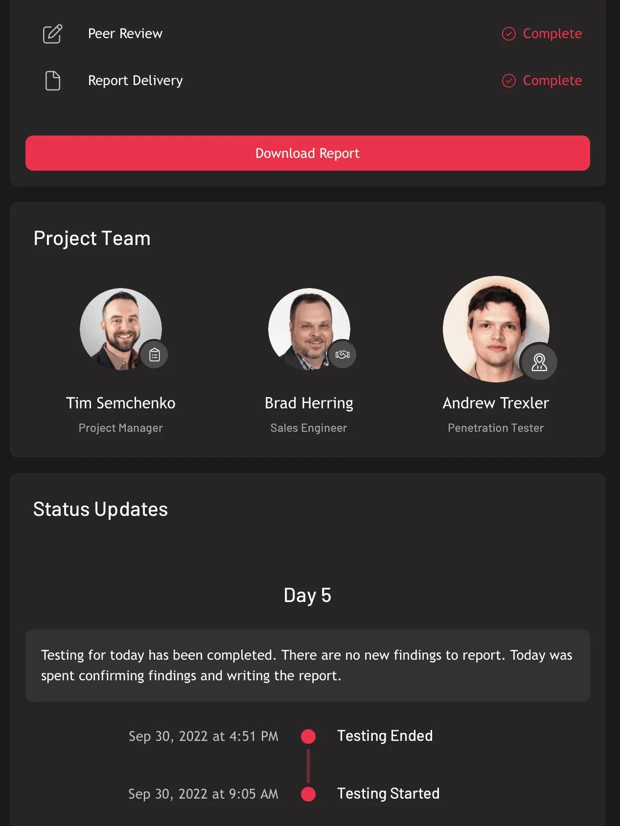 Raxis One Console - Project Team