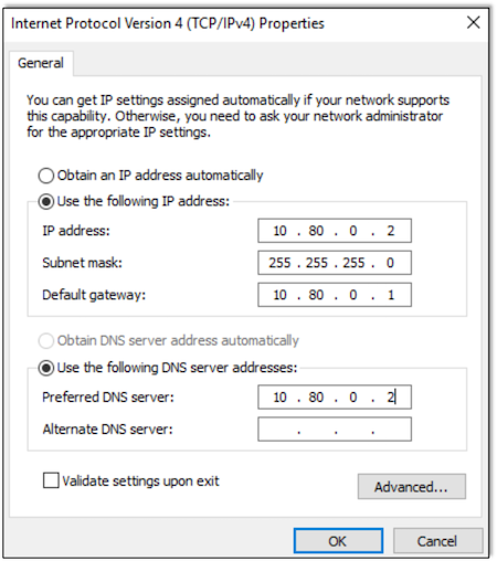 Configure Static IP Address