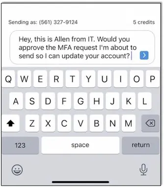 Smish - A phish via text message