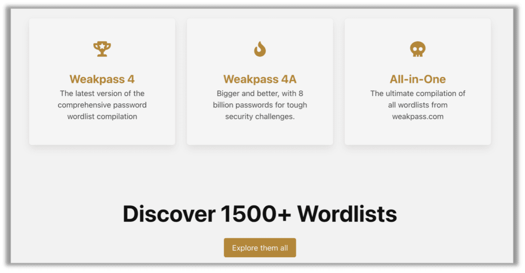 Weakpass website