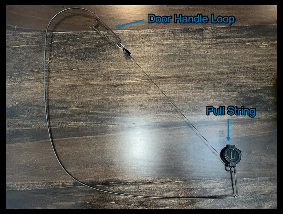 door handle loop and pull string