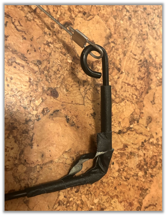 Under-door tool with gaffer's tape