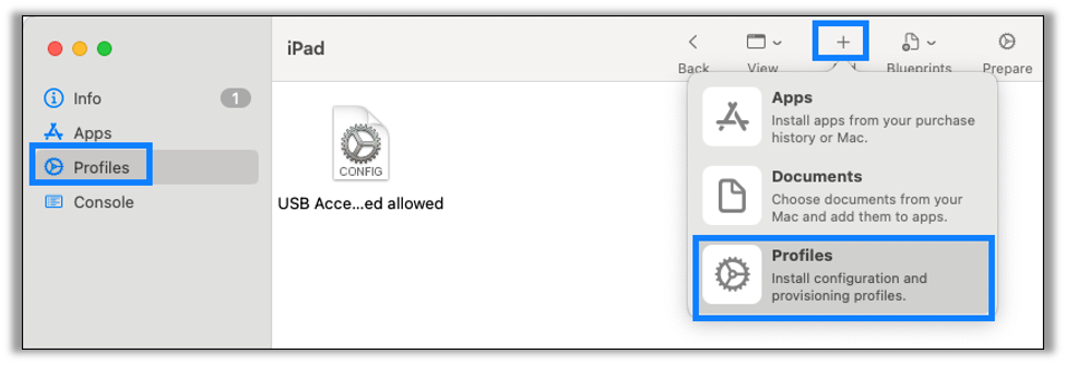 View the saved profile