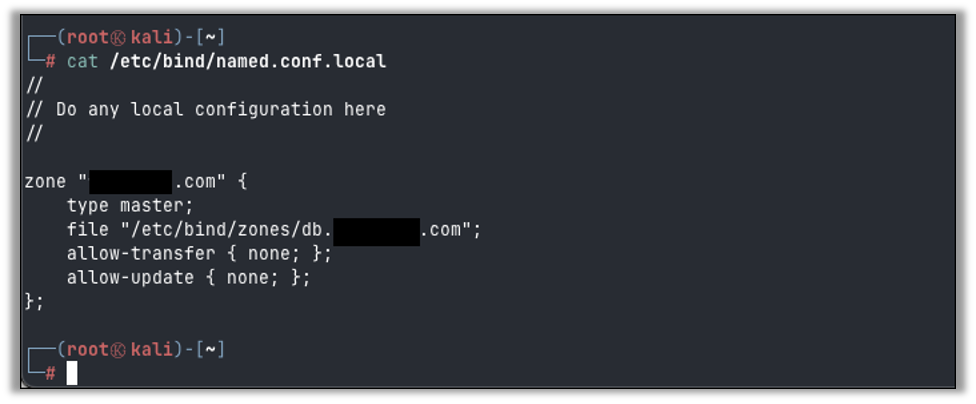 Zone file configuration