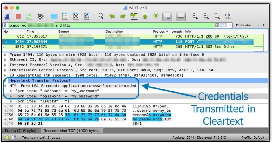 Credentials Transmitted in Cleartext