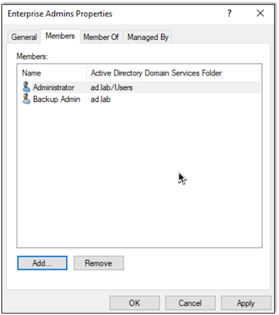 Add User to Enterprise Admins