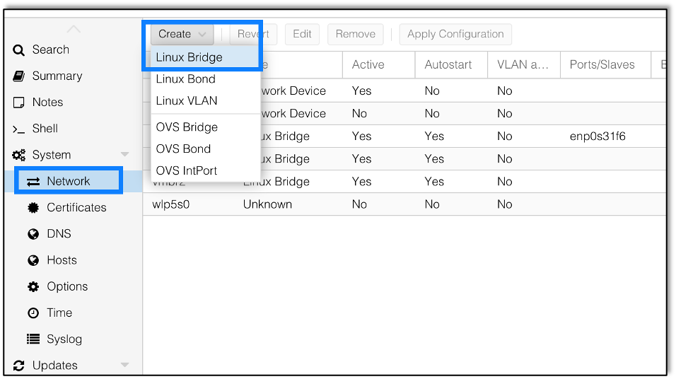 Create a Linux Bridge