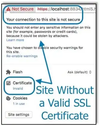 HTTPS Site Without a Valid Certificate