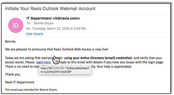 Phishing Email... Something Is Wrong Here