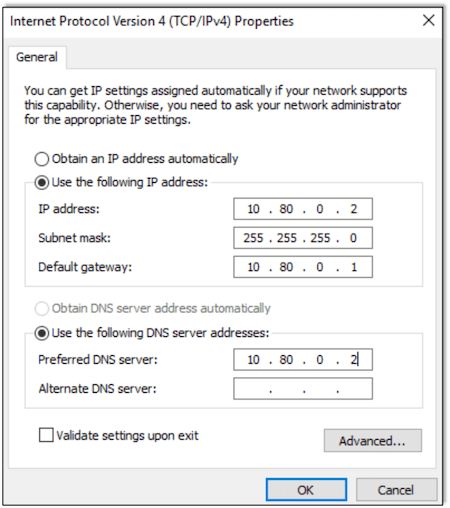 Configure Static IP Address