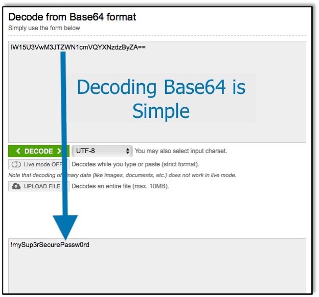 Decoding a Base64 Encoded Password