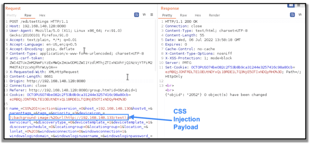 CSS Injection Payload