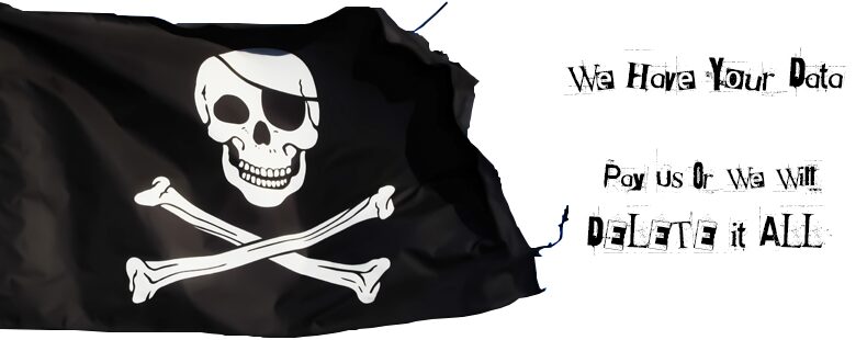 Pirate Flag: We have your data. Pay us or we will delete it all.