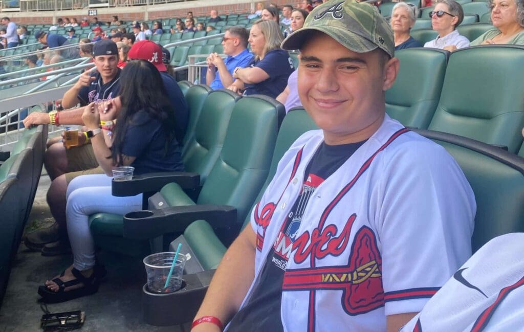 Jaret at an Atlanta Braves game