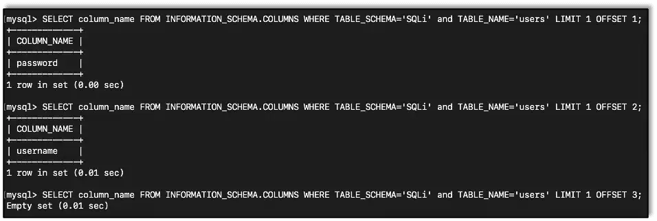 Using the OFFSET clause