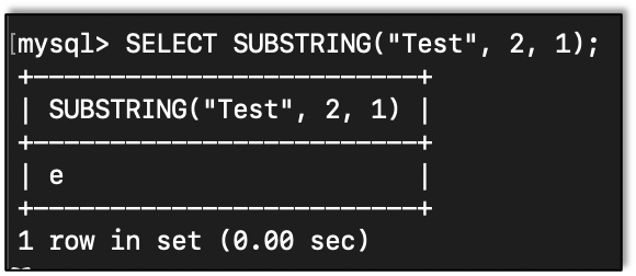 The SUBSTRING function