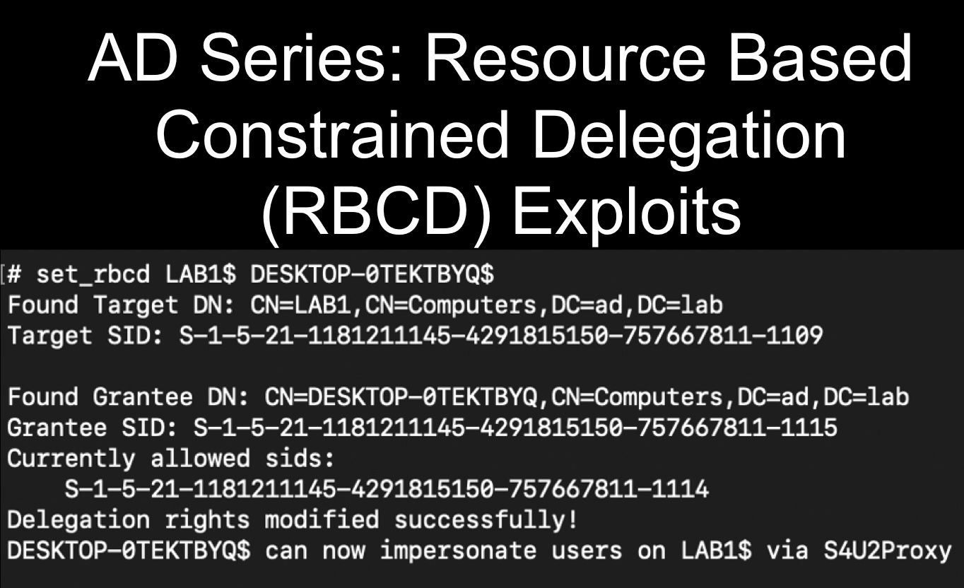 AD Series: Resource Based Constrained Delegation (RBCD)