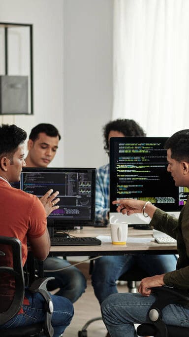 Developers Discussing Programming Code