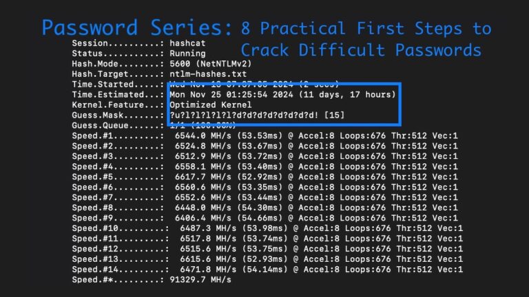 Password Series: 8 Practical First Steps to Crack Difficult Passwords