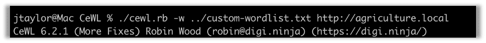 CeWL command