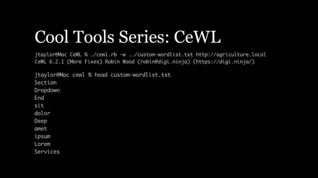 Cool Tools Series: CeWL