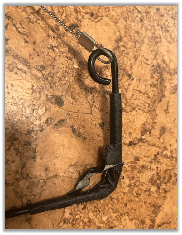 Under-door tool with gaffer's tape