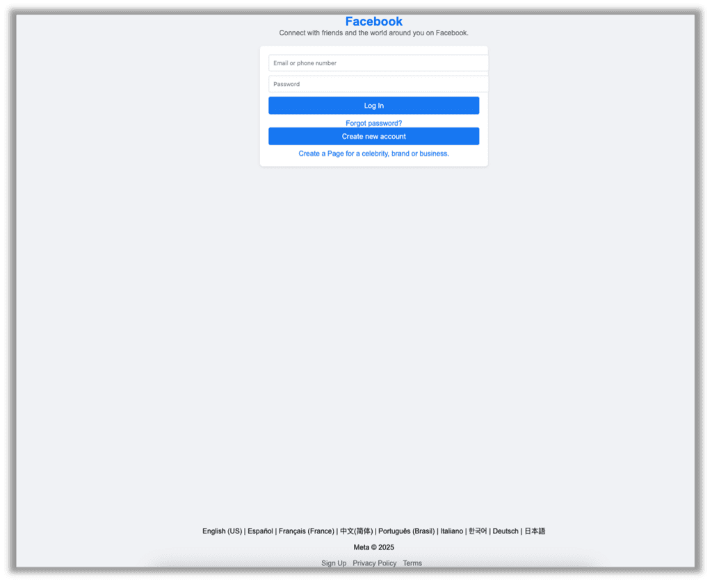 Initial HTML created by AI copying the screenshot above
