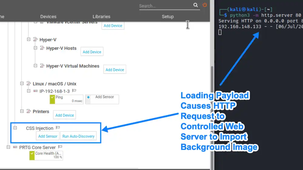 Augmented Pentest Payload execution screenshot for Raxis Attack PTaaS