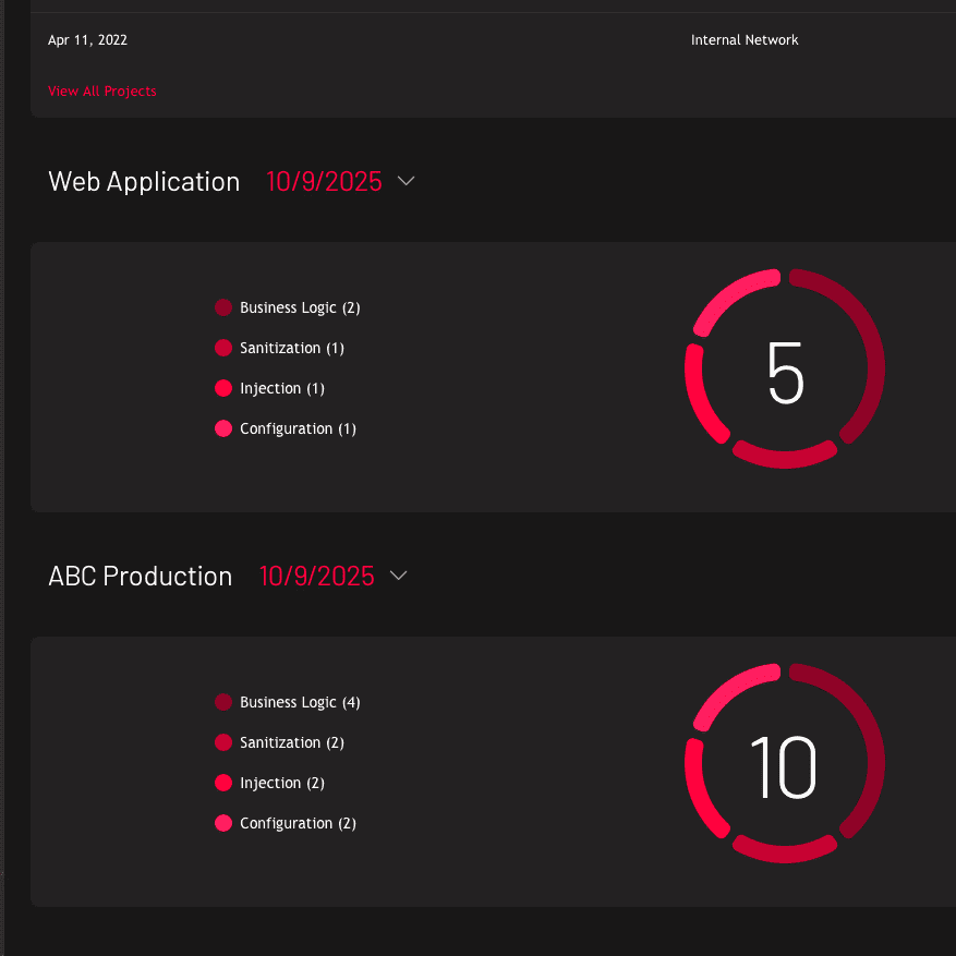 Screenshot of Augmented Penetration Testing Raxis One Screenshot