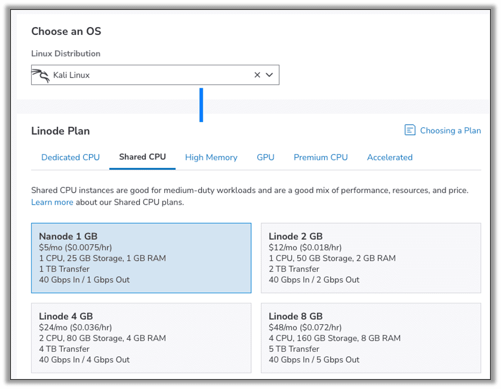 Use Kali Linux as the operating system