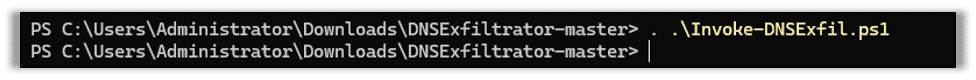 Dot source the Invoke-DNSExfil.ps1 script