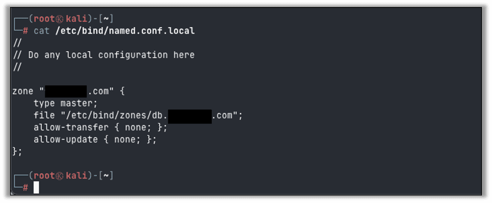 Zone file configuration