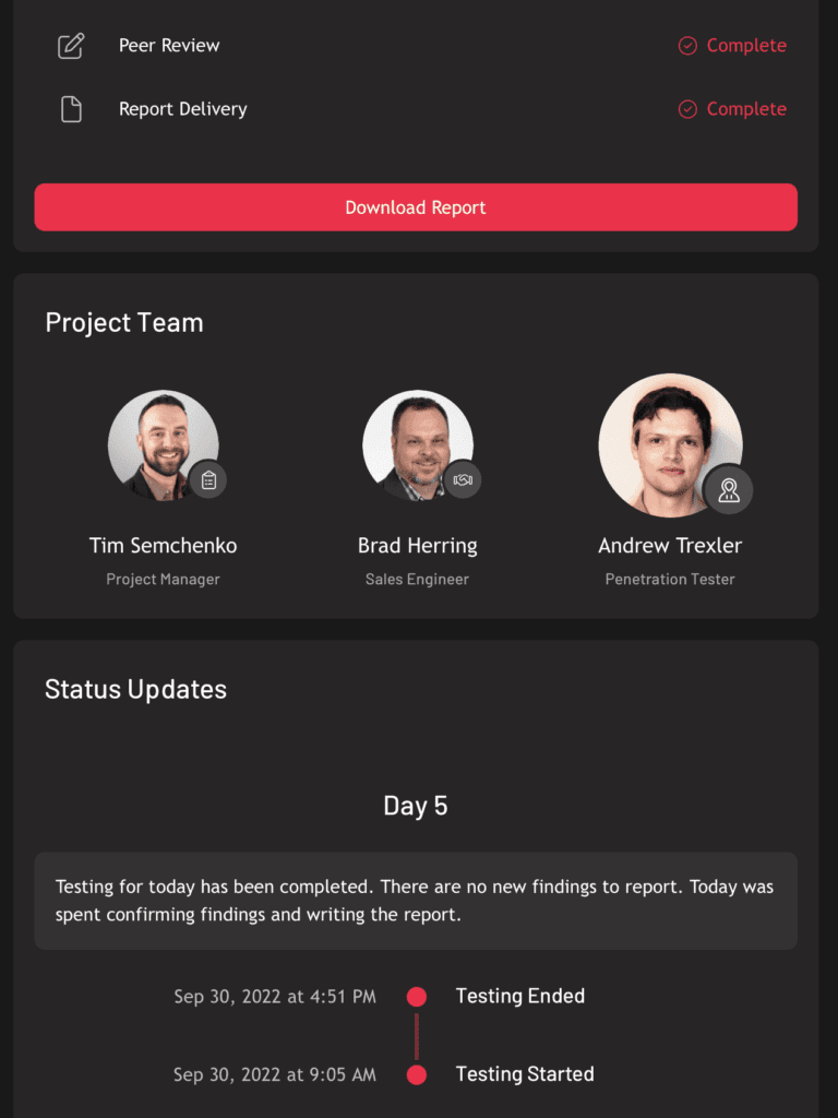 Raxis One Console - Project Team