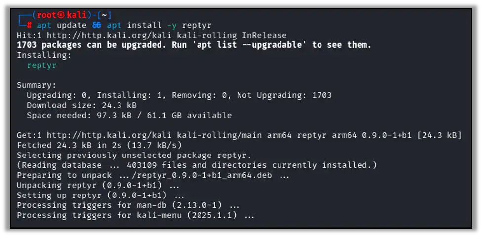 Installing Reptyr